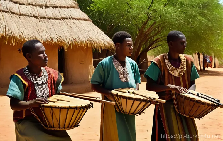 부르키나파소에서 배우는 프랑스어 - **Vibrant Market Language Exchange in Ouagadougou**
    A bustling, sun-drenched market scene in Oua...
